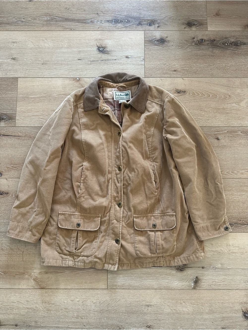 Vintage L.L.Bean Corduroy Barn Coat Jacket 1X Cottagecore Cozy Coastal Grandma